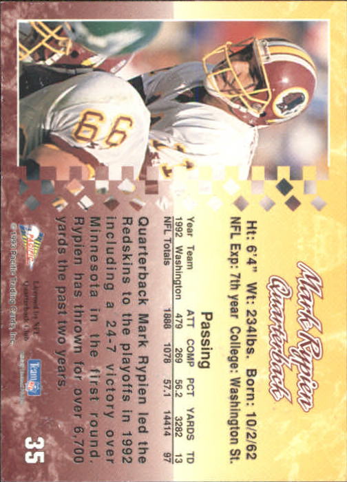 A6697- 1993 Pacific Football Cards 1-250 +Rookies -You Pick- 15+ FREE US SHIP - Bild 66 von 487