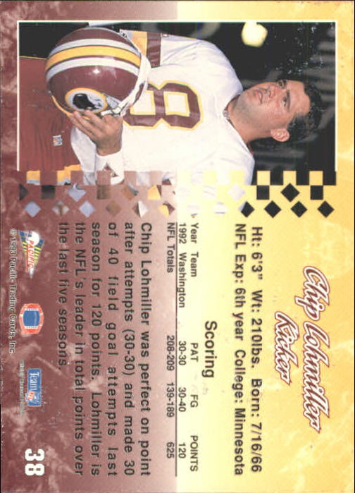 A6697- 1993 Pacific Football Cards 1-250 +Rookies -You Pick- 15+ FREE US SHIP - Bild 72 von 487