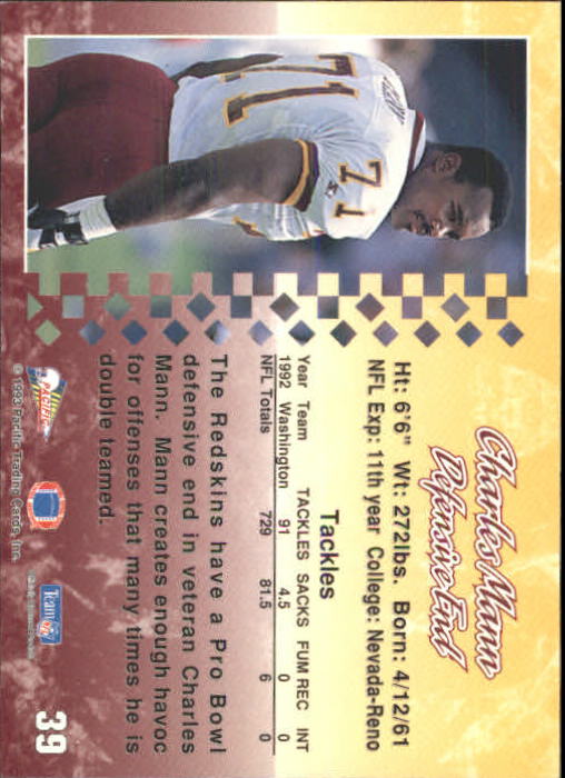 A6697- 1993 Pacific Football Cards 1-250 +Rookies -You Pick- 15+ FREE US SHIP - Bild 74 von 487