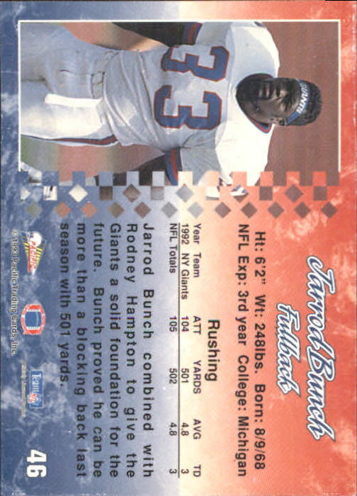A6697- 1993 Pacific Football Cards 1-250 +Rookies -You Pick- 15+ FREE US SHIP - Bild 88 von 487