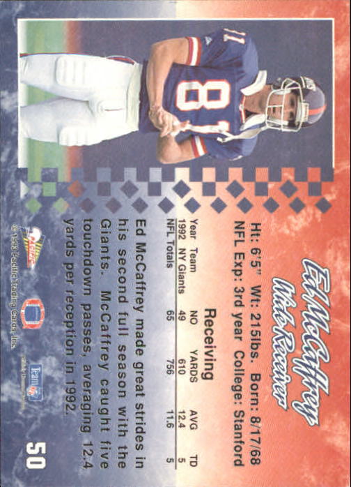 A6697- 1993 Pacific Football Cards 1-250 +Rookies -You Pick- 15+ FREE US SHIP - Bild 95 von 487