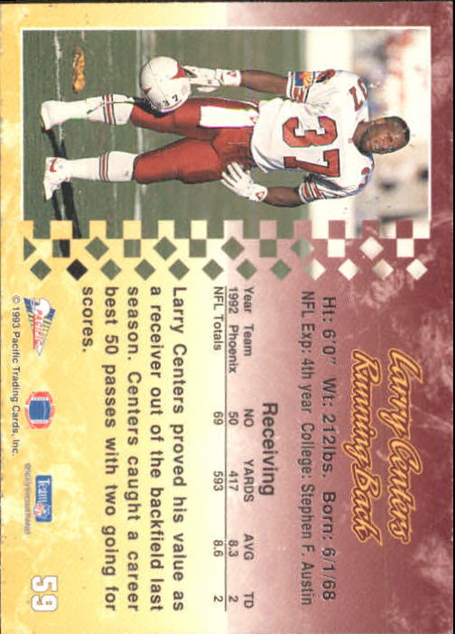 A6697- 1993 Pacific Football Cards 1-250 +Rookies -You Pick- 15+ FREE US SHIP - Bild 113 von 487