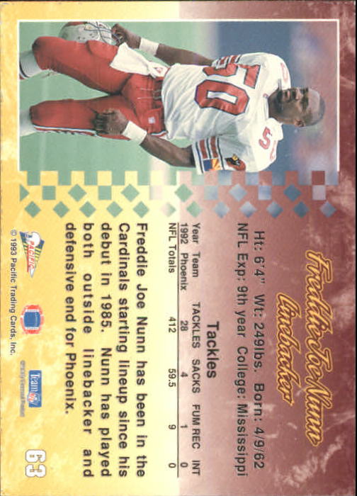 A6697- 1993 Pacific Football Cards 1-250 +Rookies -You Pick- 15+ FREE US SHIP - Bild 121 von 487