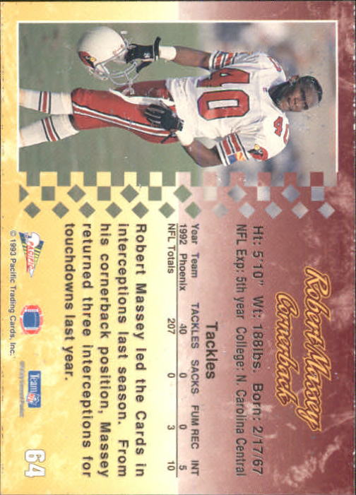 A6697- 1993 Pacific Football Cards 1-250 +Rookies -You Pick- 15+ FREE US SHIP - Bild 123 von 487