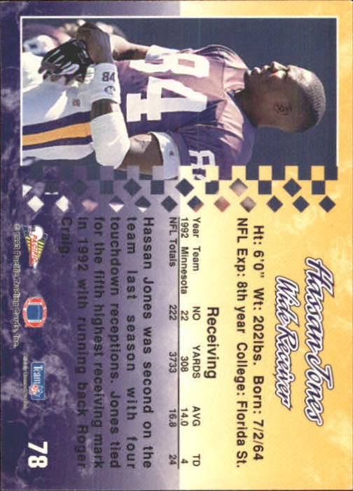 A6697- 1993 Pacific Football Cards 1-250 +Rookies -You Pick- 15+ FREE US SHIP - Bild 151 von 487