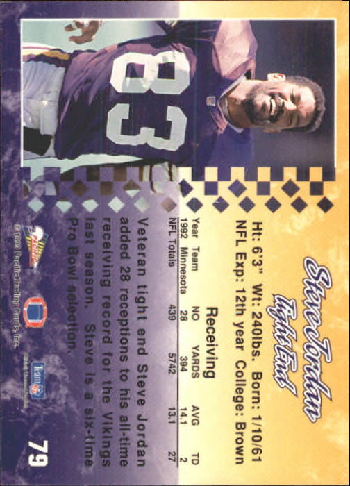 A6697- 1993 Pacific Football Cards 1-250 +Rookies -You Pick- 15+ FREE US SHIP - Bild 153 von 487