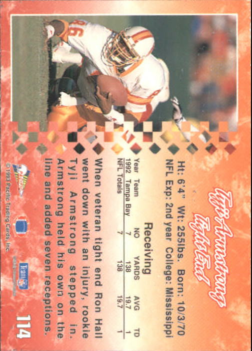 A6697- 1993 Pacific Football Cards 1-250 +Rookies -You Pick- 15+ FREE US SHIP - Bild 223 von 487