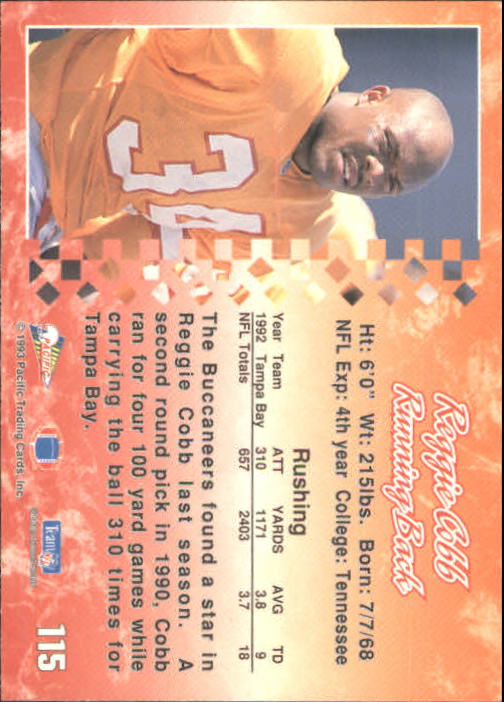 A6697- 1993 Pacific Football Cards 1-250 +Rookies -You Pick- 15+ FREE US SHIP - Bild 225 von 487