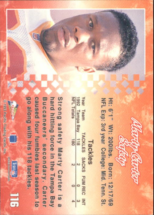 A6697- 1993 Pacific Football Cards 1-250 +Rookies -You Pick- 15+ FREE US SHIP - Bild 227 von 487