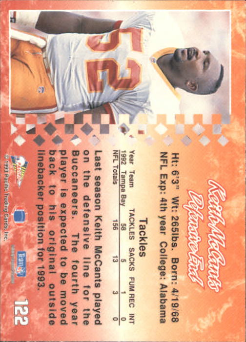 A6697- 1993 Pacific Football Cards 1-250 +Rookies -You Pick- 15+ FREE US SHIP - Bild 239 von 487