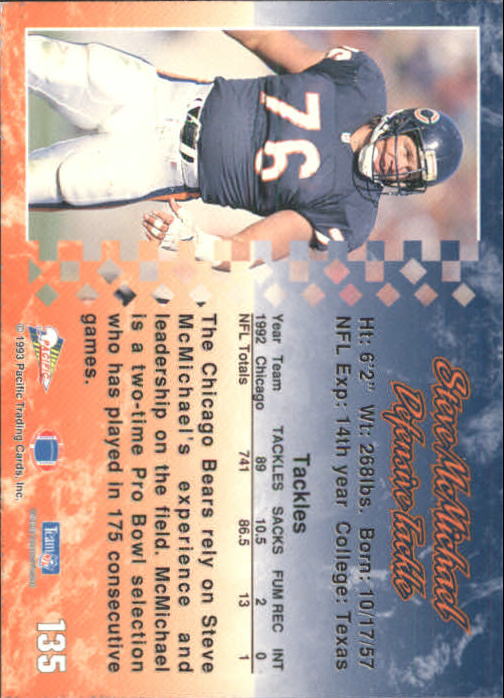 A6697- 1993 Pacific Football Cards 1-250 +Rookies -You Pick- 15+ FREE US SHIP - Bild 265 von 487