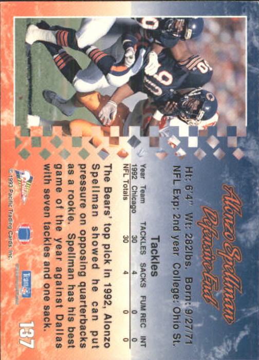 A6697- 1993 Pacific Football Cards 1-250 +Rookies -You Pick- 15+ FREE US SHIP - Bild 269 von 487