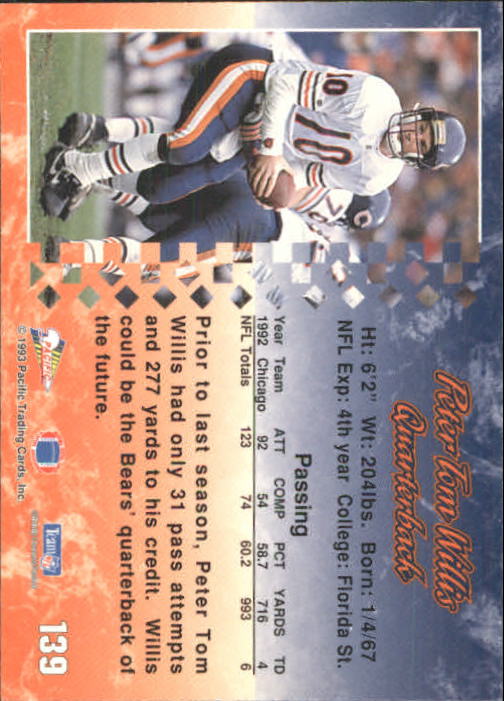 A6697- 1993 Pacific Football Cards 1-250 +Rookies -You Pick- 15+ FREE US SHIP - Bild 273 von 487