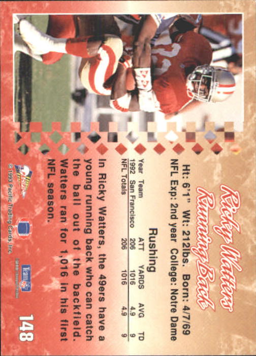 A6697- 1993 Pacific Football Cards 1-250 +Rookies -You Pick- 15+ FREE US SHIP - Bild 291 von 487