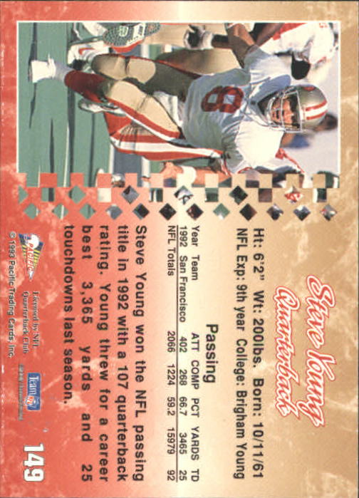 A6697- 1993 Pacific Football Cards 1-250 +Rookies -You Pick- 15+ FREE US SHIP - Bild 293 von 487