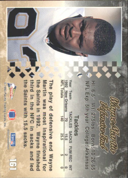 A6697- 1993 Pacific Football Cards 1-250 +Rookies -You Pick- 15+ FREE US SHIP - Bild 315 von 487