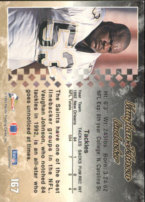 A6697- 1993 Pacific Football Cards 1-250 +Rookies -You Pick- 15+ FREE US SHIP - Bild 327 von 487