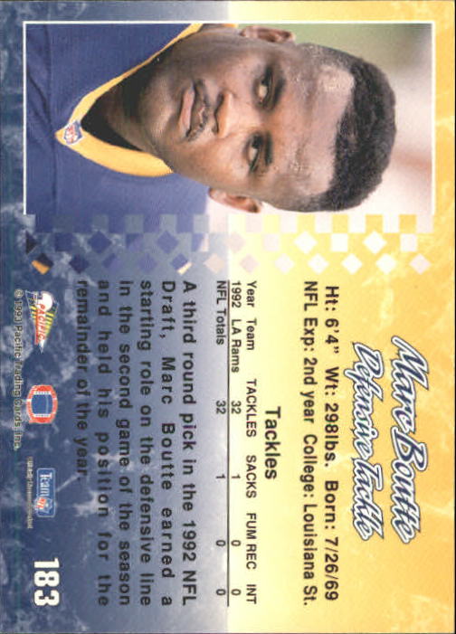 A6697- 1993 Pacific Football Cards 1-250 +Rookies -You Pick- 15+ FREE US SHIP - Bild 359 von 487