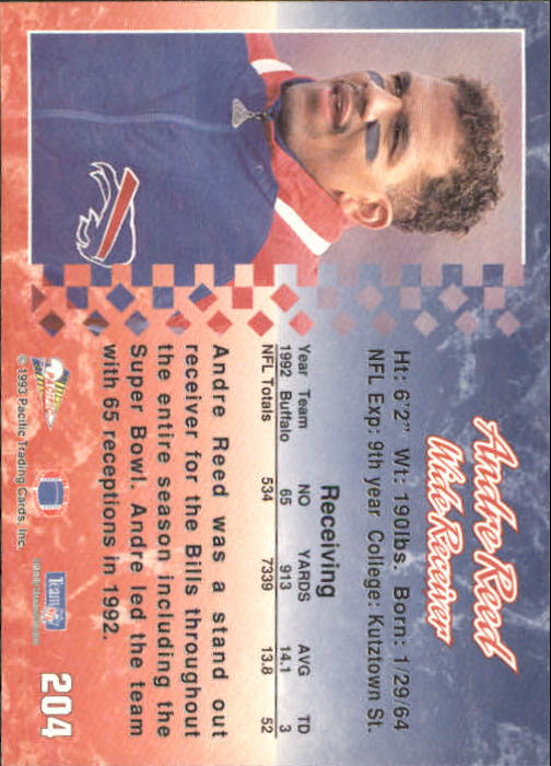 A6697- 1993 Pacific Football Cards 1-250 +Rookies -You Pick- 15+ FREE US SHIP - Bild 401 von 487
