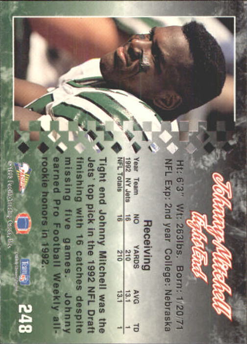 1993 Pacific #248 Johnny Mitchell back image