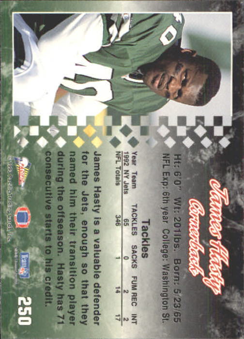 A6697- 1993 Pacific Football Cards 1-250 +Rookies -You Pick- 15+ FREE US SHIP - Bild 487 von 487