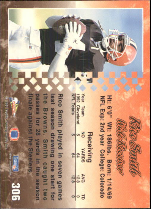 A6697- 1993 Pacific Football #s 251-440 +Inserts -You Pick- 15+ FREE US SHIP - Picture 111 of 351