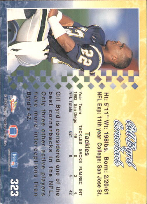 A6697- 1993 Pacific Football #s 251-440 +Inserts -You Pick- 15+ FREE US SHIP - Picture 139 of 351