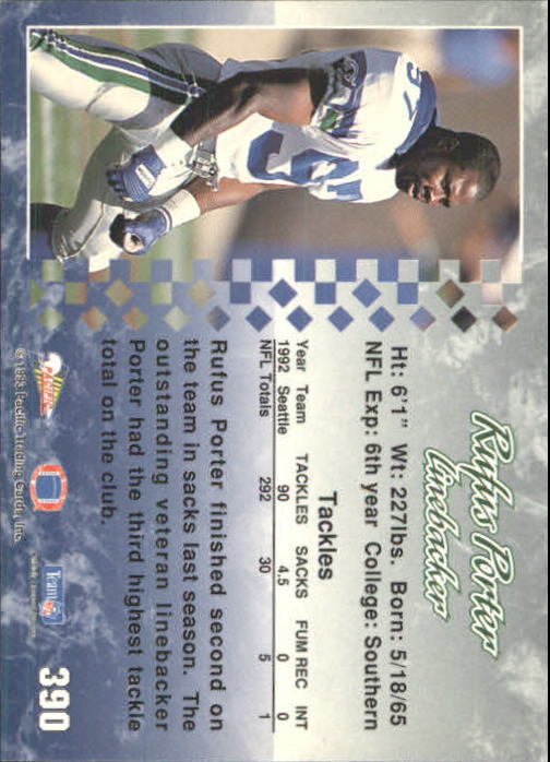 A6697- 1993 Pacific Football #s 251-440 +Inserts -You Pick- 15+ FREE US SHIP - Picture 257 of 351