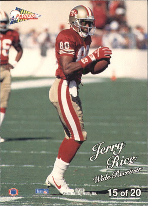 1993 Pacific Silver Prism Inserts #15 Jerry Rice back image