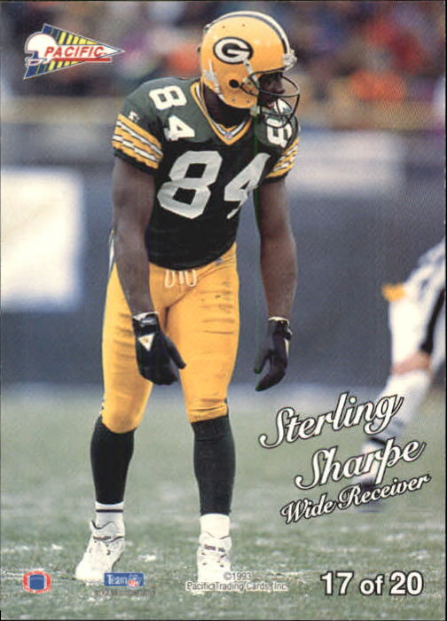 1993 Pacific Silver Prism Inserts #17 Sterling Sharpe back image