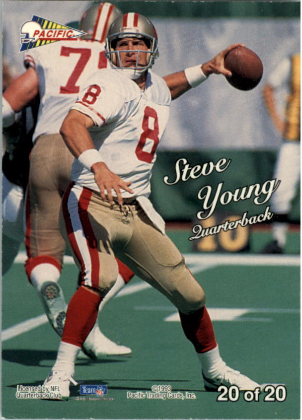 1993 Pacific Silver Prism Inserts #20 Steve Young back image