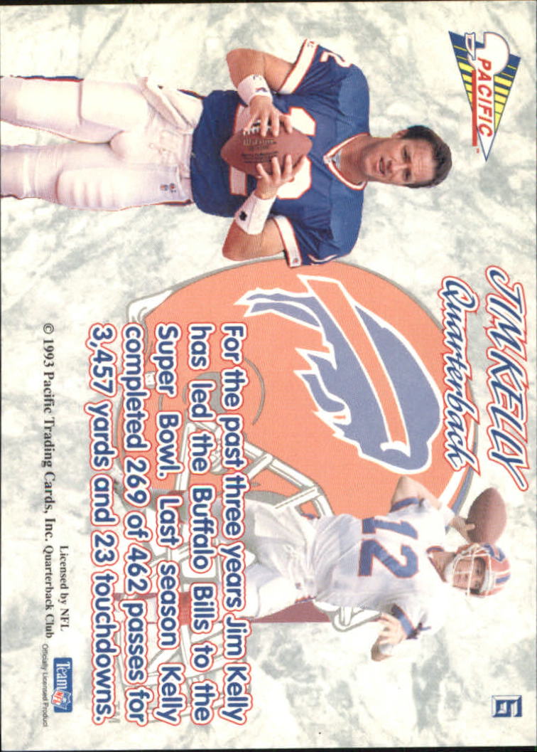 1993 Pacific Prisms #6 Jim Kelly back image