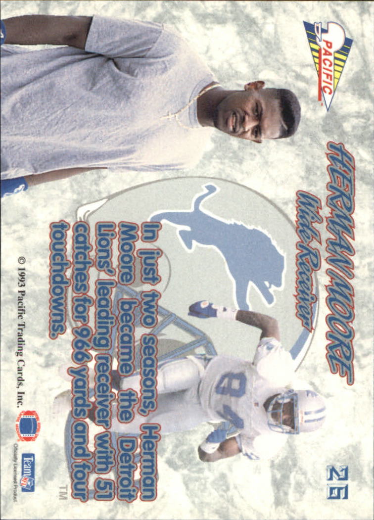 1993 Pacific Prisms #26 Herman Moore back image