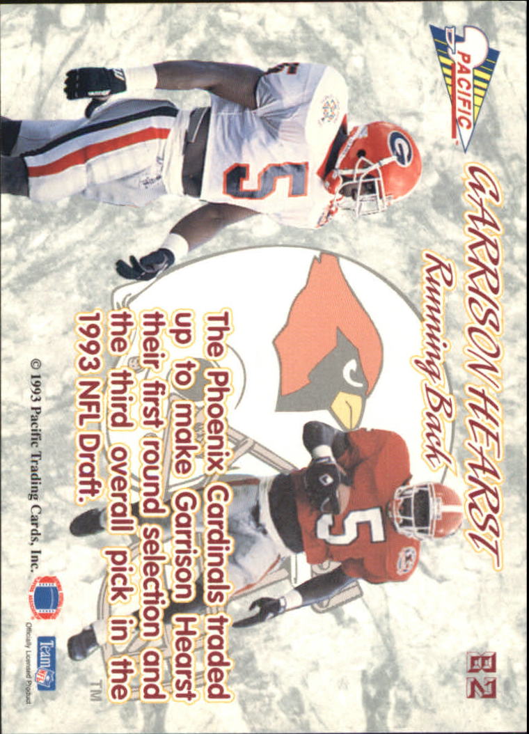1993 Pacific Prisms #82 Garrison Hearst RC back image