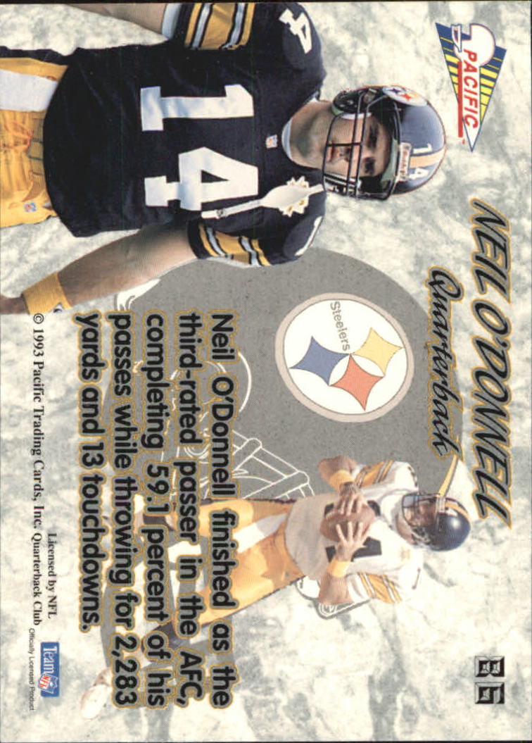 1993 Pacific Prisms #86 Neil O'Donnell back image