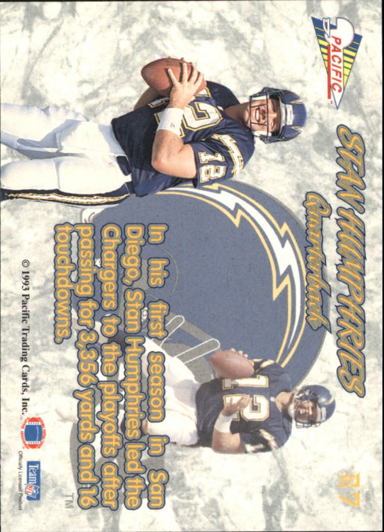 1993 Pacific Prisms #87 Stan Humphries back image