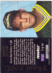1993 Pinnacle Team 2001 #7 Brett Favre back image