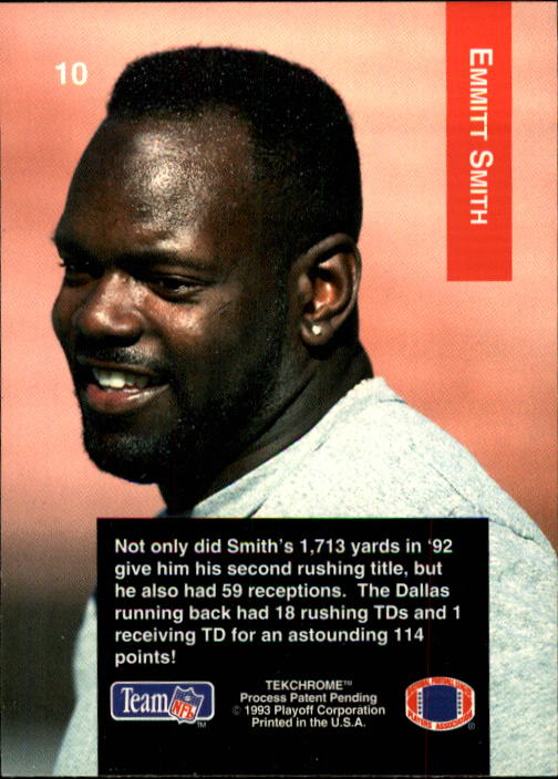 1993 Playoff #10 Emmitt Smith back image