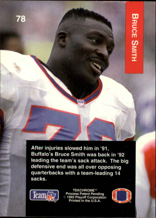 1993 Playoff #78 Bruce Smith back image