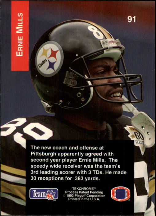 1993 Playoff #91 Ernie Mills back image