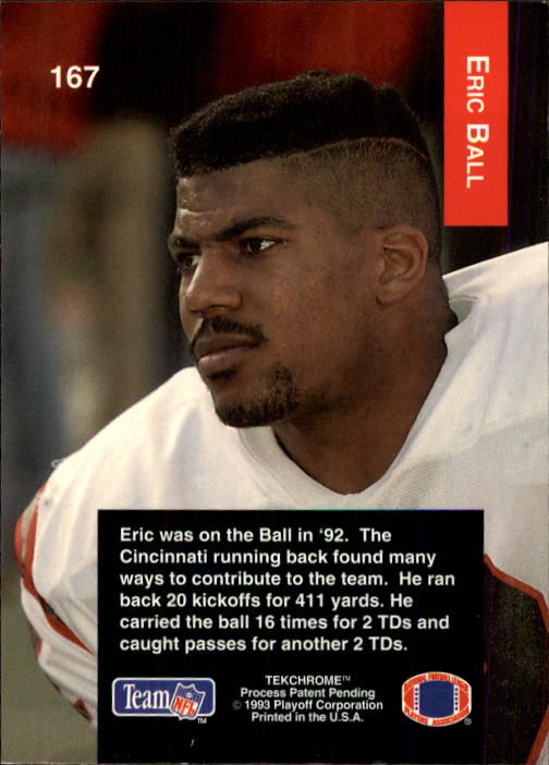 1993 Playoff #167 Eric Ball back image