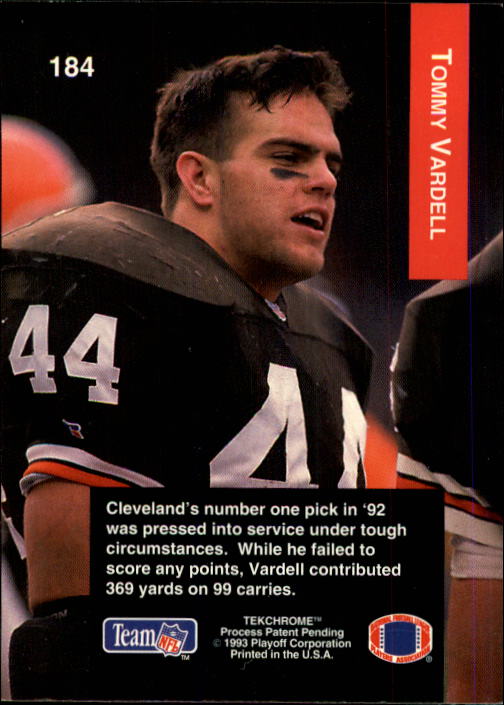 1993 Playoff #184 Tommy Vardell back image