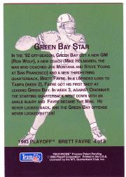 1993 Playoff Brett Favre #4 Brett Favre back image