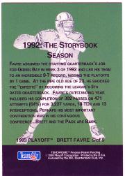 1993 Playoff Brett Favre #5 Brett Favre back image
