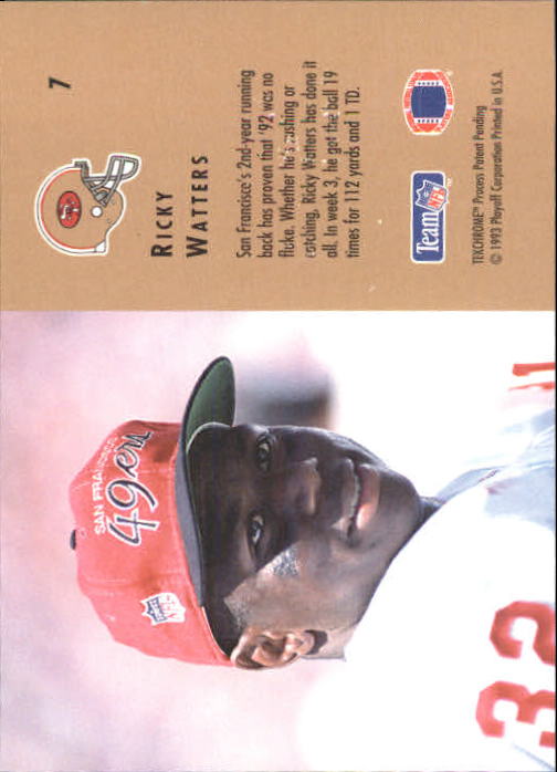 1993 Playoff Contenders #7 Ricky Watters back image