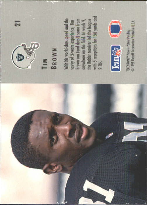 1993 Playoff Contenders #21 Tim Brown back image
