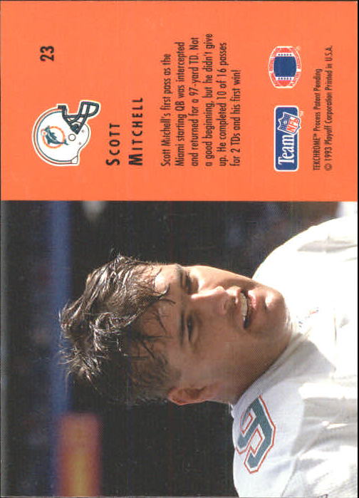 1993 Playoff Contenders #23 Scott Mitchell back image