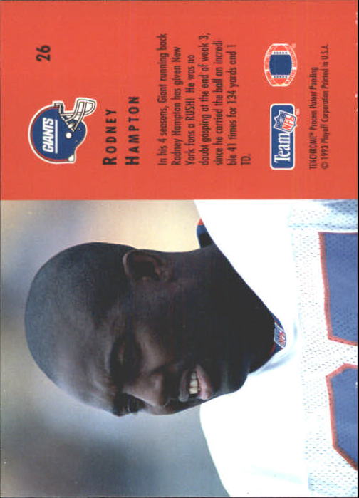 1993 Playoff Contenders #26 Rodney Hampton back image