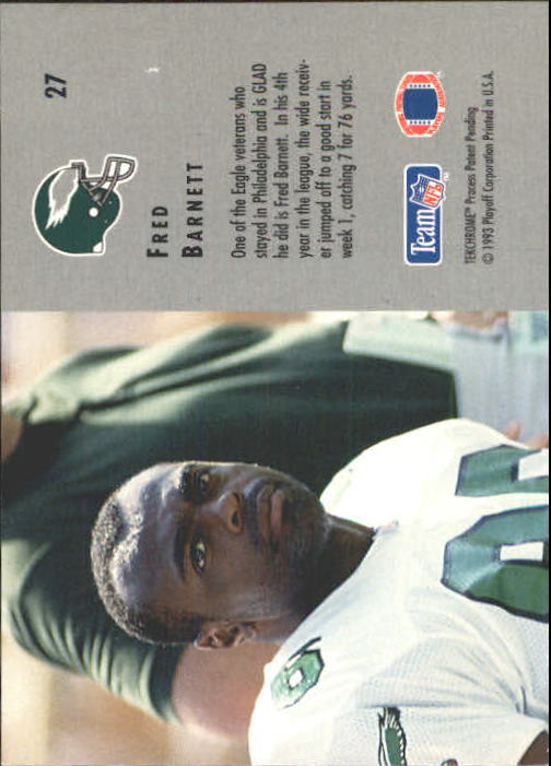 1993 Playoff Contenders #27 Fred Barnett back image