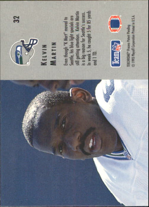 1993 Playoff Contenders #32 Kelvin Martin back image